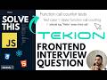 Tekion Frontend Interview Question - Function Call Counter