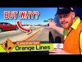 So, they're painting ORANGE LINES on the FREEWAYS?