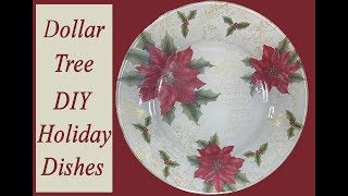 Dollar Tree DIY Holiday Plates by Debbie Cole