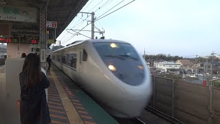 【JR湖西線】特急サンダーバード高速通過！比叡山坂本駅