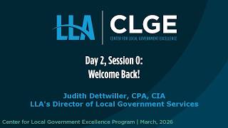 CLGE March 2026 Day 2, Session 0: Welcome back!