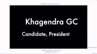 Khagendra GC, NRN USA President Candidate