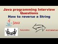 How to reverse a string using with & without reverse method | Automation testing interview question