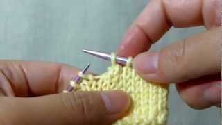 How to knit S2togK1Psso (Slip 2 Together, K1, Pass slipped stitches over) - Center Double Decrease