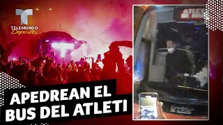 Apedrean el bus del Atlético y Simeone se encara con los ultras | Telemundo Deportes