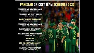 Pakistan upcoming series 2023 | Performance overview 2022 | Asia cup Pak 2023 | ODI World cup India