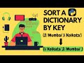 How to sort a dictionary in python by key #python #pythontutorial
