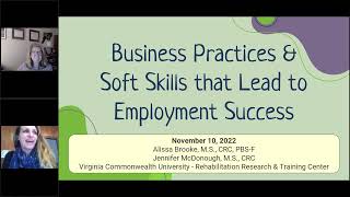 Business Practices and Soft Skills that Lead to Employment Success