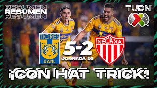 Resumen y goles | Tigres 5-2 Necaxa | CL2024 - Liga Mx J16 | TUDN
