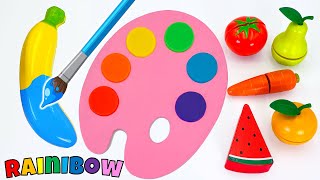Toddler Learning Video | Fruits & Vegetables Painted the Wrong Colors
