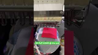 Embroidered hats with some 3D puff ASMR at the end. #3dembroidery #embroidery #3dpuff #asmr