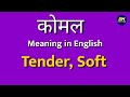 कोमल को इंग्लिश में क्या कहते हैं komal का अंग्रेजी में मतलब komal ko english me kya kehte hain