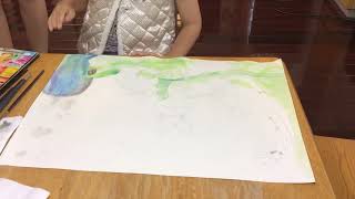 武小僊 7歲0個月 「 天才小畫家 Water color painting 」自創版 新年展翅舞龍舞獅