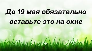 До 19 мая обязательно оставьте это на окне.