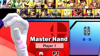 Super Smash Bros Ultimate Play As Master Hand - Boss Character | World Of Light Gameplay