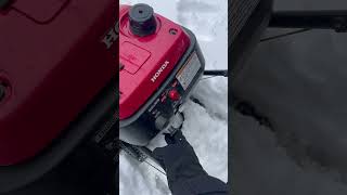 Cold Starting the Honda HS720 Snowblower!