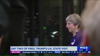 Trump in the U.K. Day 2: From pomp to politics