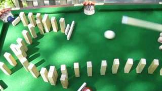 Pool Meets Dominoes - Small Trick Shot - 25 Subscribers