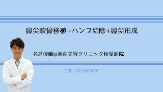 鼻尖部軟骨移植+ハンプ切除+鼻尖形成術中動画(rhinoplasty) 名倉俊輔