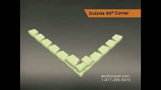 How to Build a Concrete Block Retaining Wall: Outside 90 Degree Corner