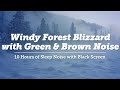 Deep Sleep Blizzard Sounds: 10-Hours of Windy Forest Ambiance | Black Screen