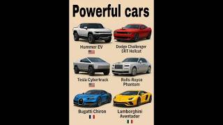 TOP 6 Most Powerful Cars in the World 🚗💨 | Bugatti, Lamborghini, Tesla & More!#shorts