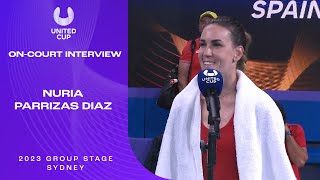 Nuria Parrizas-Diaz On-Court Interview | United Cup 2023 Group D