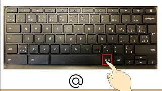 L'arobase sur clavier du Chromebook Acer