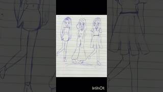 3 girls in one frame 💖✨..... #sketch #artwork #artist #girls #trending #popular #viral