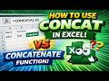 How to use the CONCAT function in Excel (vs the CONCATENATE function)