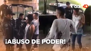 ¡Abuso de poder! Policías agreden y humillan a jóvenes en Celaya, Guanajuato