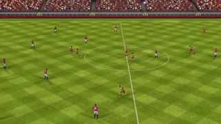 Xavi Hernandez's Long Range Goal & Goal Post Without Goalie FIFA 14 - Manchester Utd VS FC Barcelona