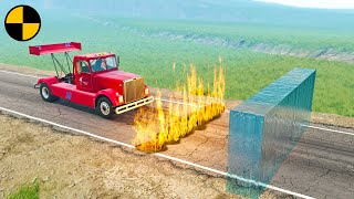 Cars vs Fire & Water Walls 😱 BeamNG.Drive