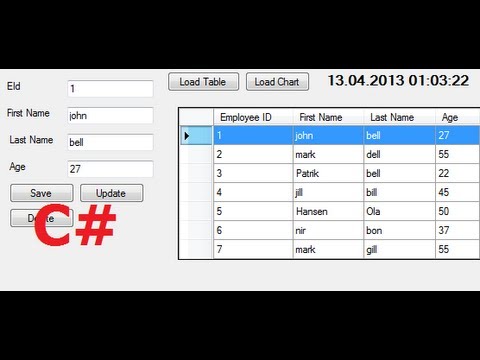 C# Tutorial 21: Display selected row from datagridview to TextBox in C#