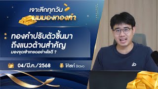 มุมมองทองคำ 04/03/2025 : ทองคำปรับตัวขึ้นมาถึงแนวต้านสำคัญ มองจุดเข้าเทรดอย่างไรดี ?