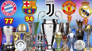 Top 15 Club With Most Trophy in All Time Football History 🏆🏆 Highest Trophy Winners Clubs.