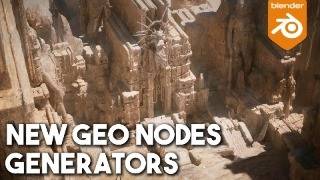 New Blender Geo Nodes \u0026 Procedural Generators