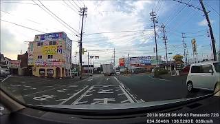 危険　直進車信号無視　松阪市大黒田町交差点　2019年6月28日