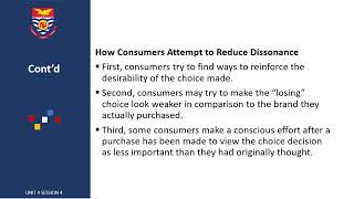 Consumer Behaviour Unit 4 Session 4