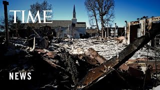 Aerial Footage Reveals Scale of Devastation Left by Los Angeles Area Wildfires