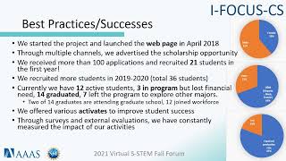 NSF S-STEM:  Supporting Student Success and Increasing Diversity in Computer Science  (I-FOCUS-CS)