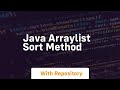 java arraylist sort method