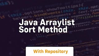java arraylist sort method