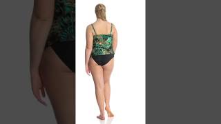 Ceeb Plus Size Emerald Sun Tankini Top | SwimOutlet.com