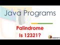 52 Java Palindrome of Number |