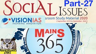 Vision Mains 365 "2020-21" Social Issues Part-27 for UPSC Civil Services