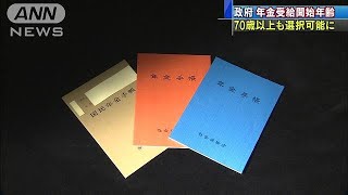 年金受け取り遅らせる上限　70歳以上に引き上げへ(18/01/17)