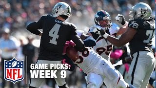 Game Picks in 60 Seconds (Week 9) ⏱🏈 | NFL NOW