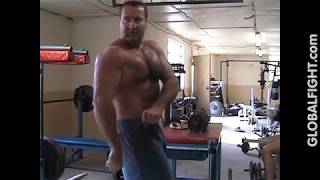 Carolina Jim Muscle Bear Flexing Hairy Chest Muscles Gym