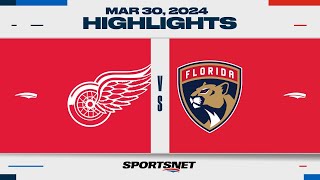 NHL Highlights | Red Wings vs. Panthers - March 30, 2024